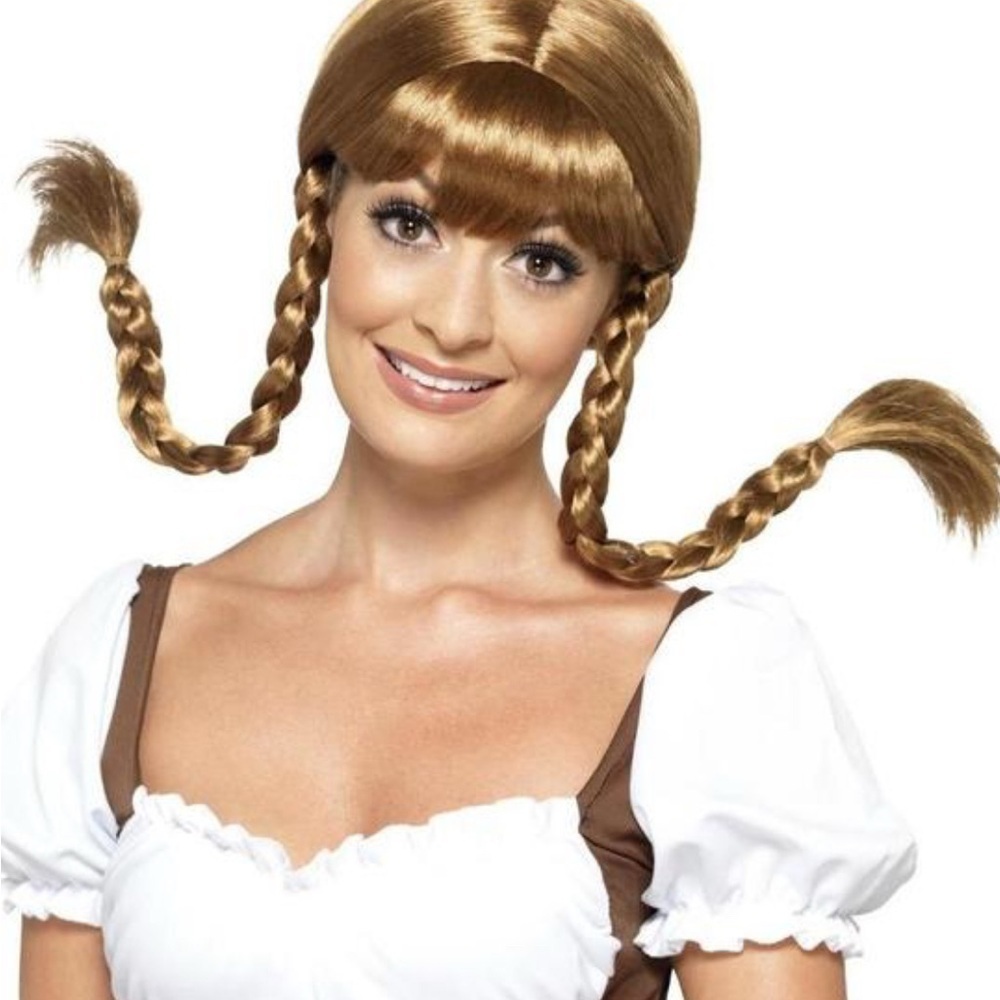 Smiffys Bavarian Babe Wig, Oktoberfest, Halloween, Germany, Braids NEW​​